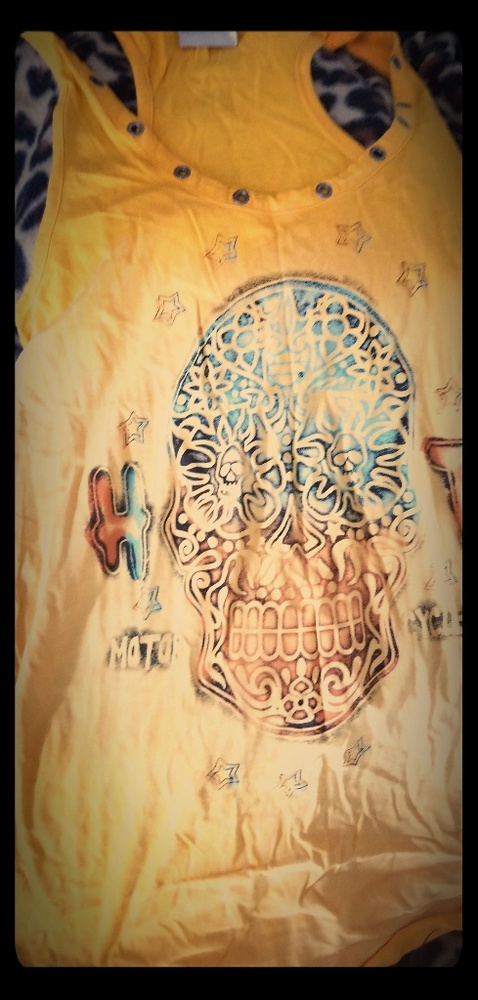 Harley Davidson sugar skull tank top